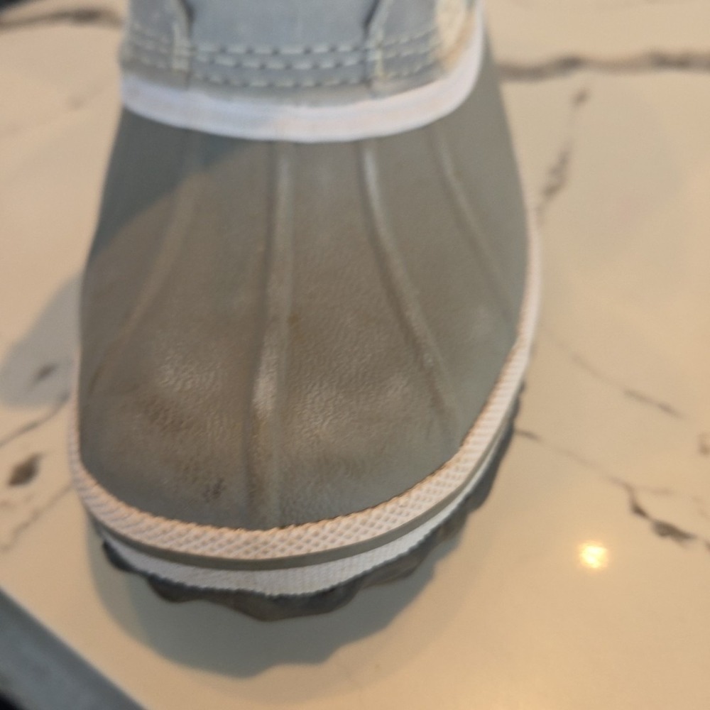 Eddie Bauer Women's Hunt Pac Thermafill Winter Boots Fur Suede Beige Size 7 - Picture 16 of 16